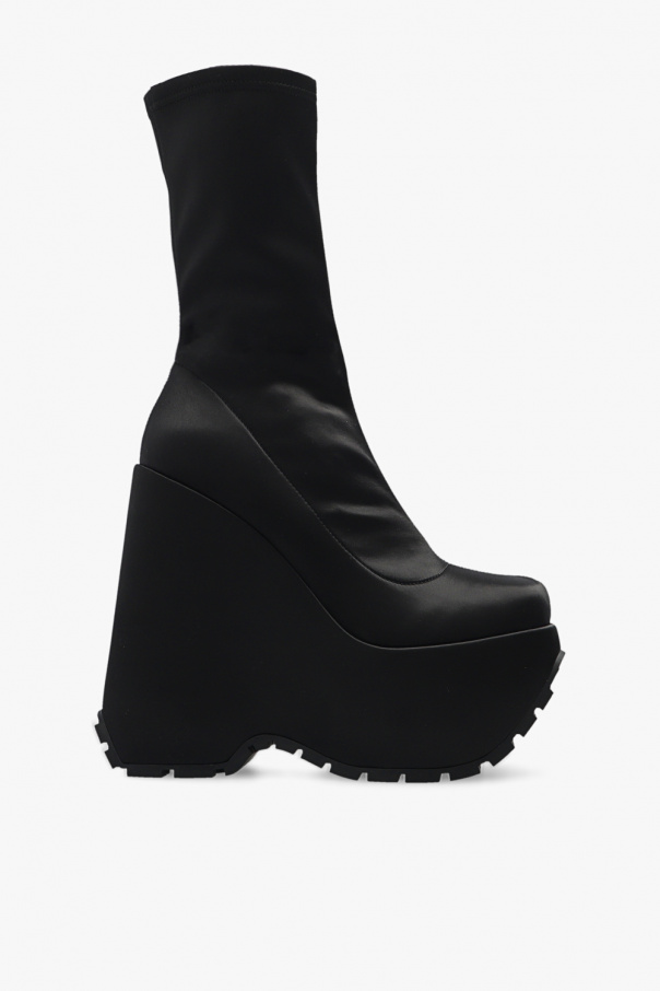 Black Platform ankle boots Versace GenesinlifeShops Timor